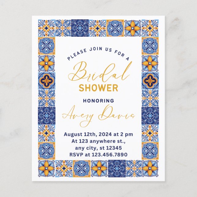 Chá de panela de Orçamento de Verão amarelo-azul i (Frente)