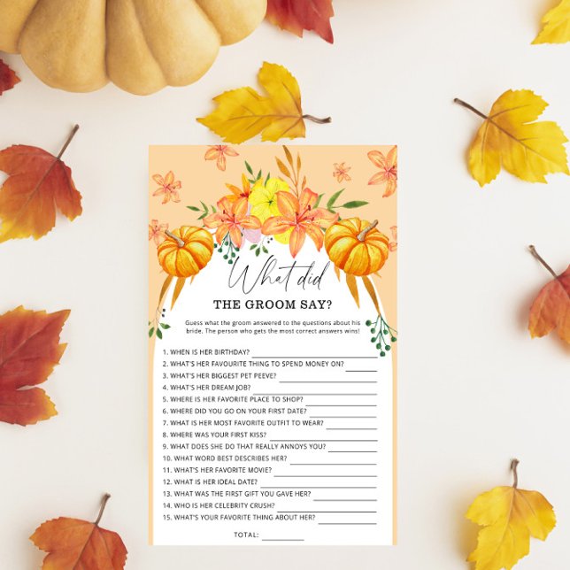 Chá de panela de outono - O que disse o jogo do no (Criador carregado)