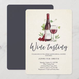 Chá de panela de Provando de vinho, convite à vi