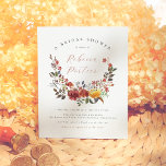 Chá de panela de Queda Floral de Flor Seldflower<br><div class="desc">Celebrar a noiva com o nosso convite para o chá de panela de flor silvestre de cachorrinha. Este elegante design mostra uma ilustração feita a aquarela, pintada manualmente, de flores silvestres rústicas e verde, moldando o nome da noiva em letras graciosas. As flores estão em tons sujos como marrom-ferrugem, laranja...</div>