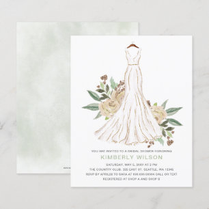 Chá de panela de Vestido de Casamento Floral de Iv