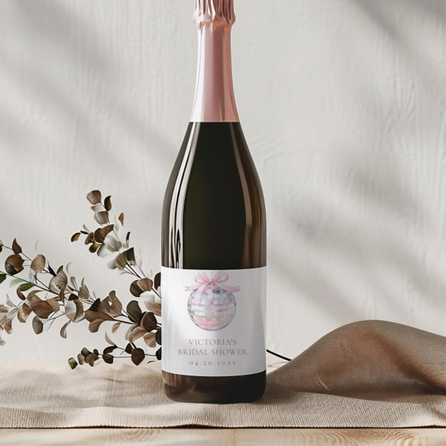 Chá de panela Elegante de Bola Disco Rosa Girly (Criador carregado)