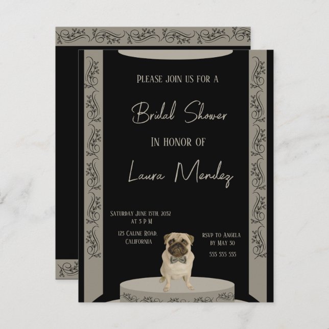 chá de panela elegante de cachorro-gato (Frente/Verso)