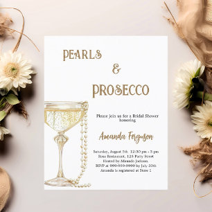 Chá de panela elegante do Prosecco