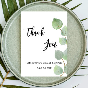 Chá de panela eucalyptus greenery cartões de agrad