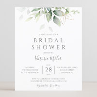 Chá de panela Eucalyptus Greenery Convite