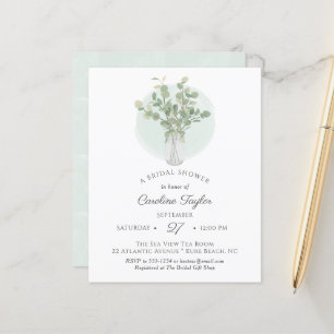 Chá de panela Eucalyptus Mason Jar Monograma