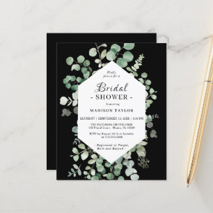 Chá de panela Eucalyptus Negra Convite Orçament