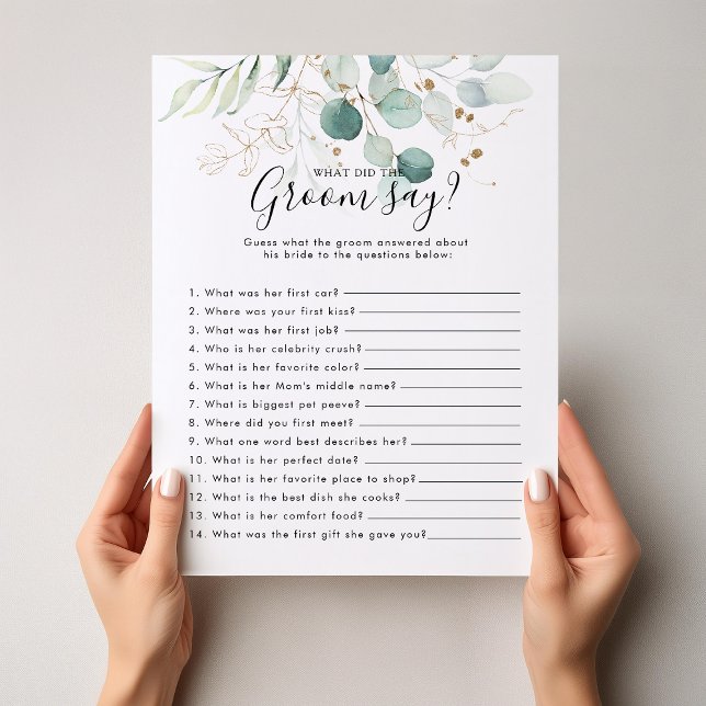 Chá de panela Eucalyptus O que o noivo disse (Criador carregado)