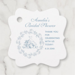 Chá de panela - Favor Azul Elegante / Etiqueta Obr