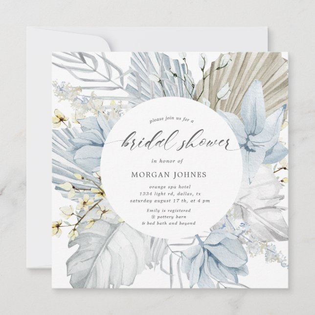 chá de panela floral boêmico com mancha elegante (Frente)