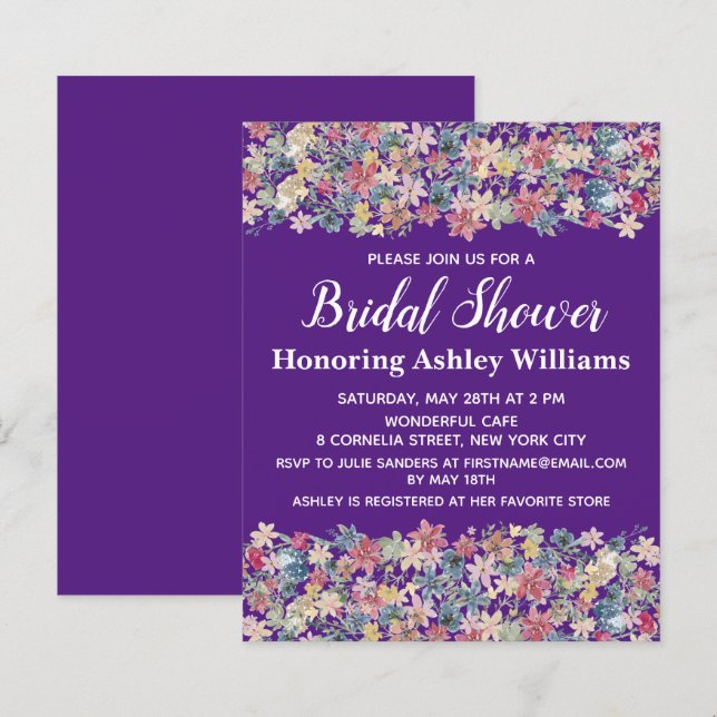 Chá de panela Floral Boho Puro (Frente/Verso)