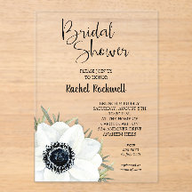 Chá de panela Floral Branco Preto