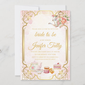 Chá de panela Floral Convite de festas Tea