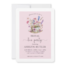 Chá de panela Floral Convite de festas Tea