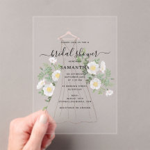 Chá de panela Floral de Vestido de Casamento Desen