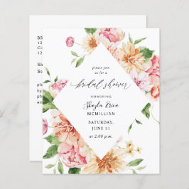 Chá de panela Floral e Verde Rosa de Orçamento