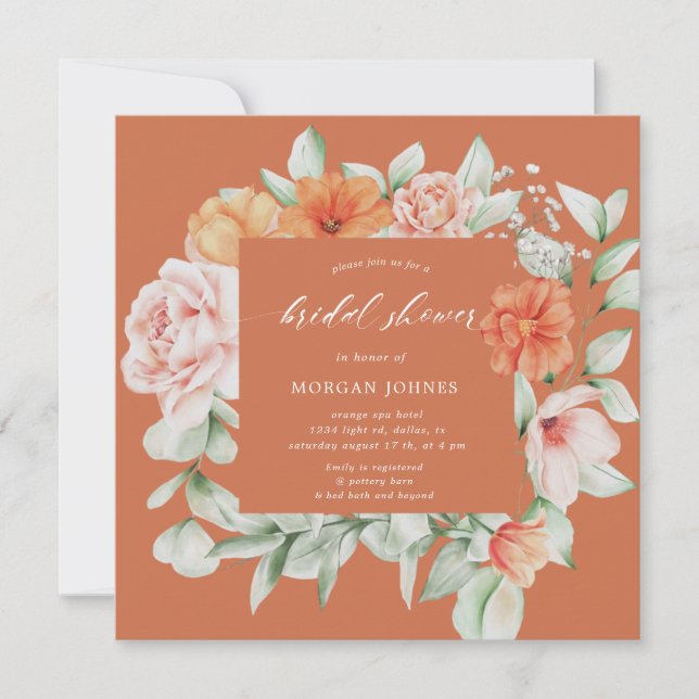 chá de panela floral elegante de jardim de verão (Frente)