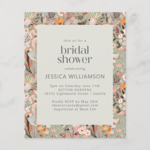 Chá de panela Floral Floral Verde Sage