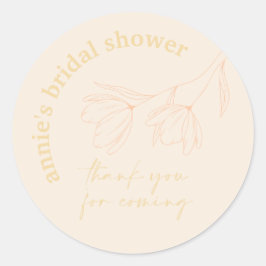 Chá de panela Floral Retro Favorecendo Adesivo Sel