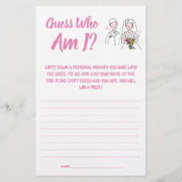 Chá de panela Jogo Adivinha Quem sou eu? Folheto