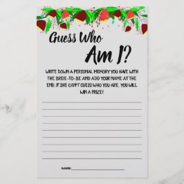 Chá de panela Jogo Adivinha Quem sou eu? Folheto