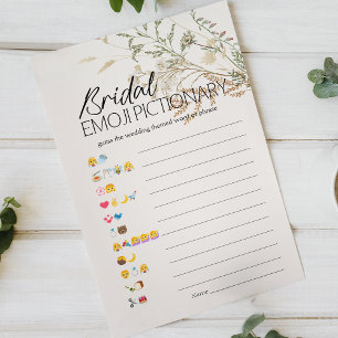 Chá de panela Jogo Emoji Pictionary Vintage Floral