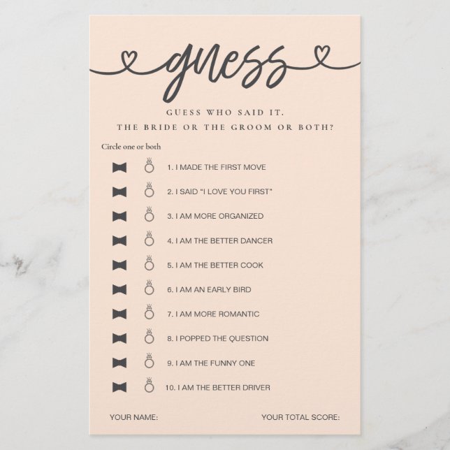 Chá de panela Jogo Que Ele Disse Que Disse Adivinh (Frente)