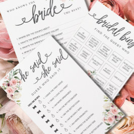 Chá de panela Jogo Que Ele Disse Que Disse Adivinh