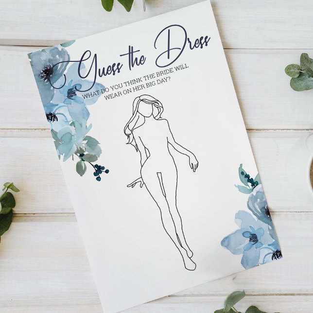 Chá de panela Jogo Rosas Azuis Adivinham o Cartão  (Criador carregado)