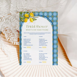 Chá de panela Lemon O que há no seu cartão de jogo