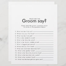 Chá de panela minimalista O que o noivo disse