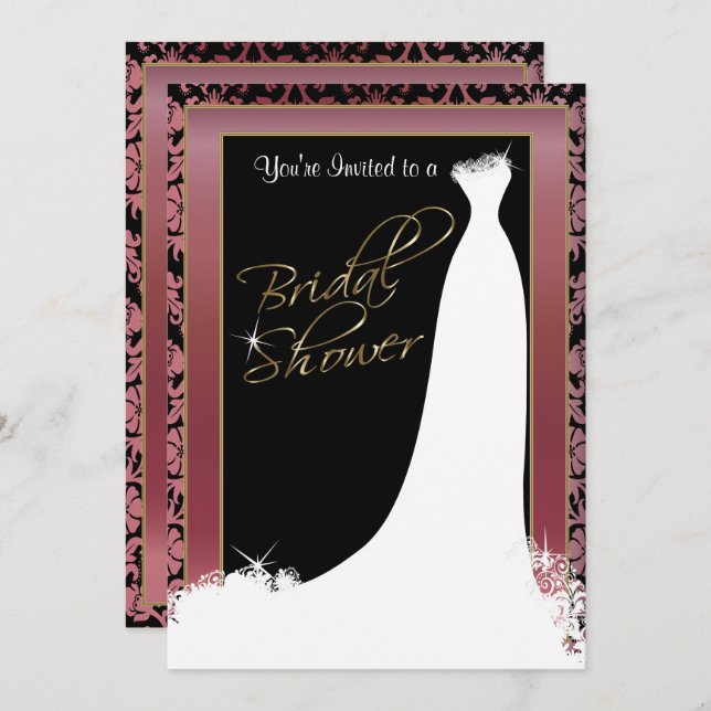 Chá de panela no Convite para Rosas e Dourados Met (Frente/Verso)