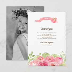 Chá de panela Obrigado Cartões com fotos persona