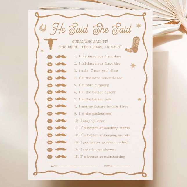 Chá de panela Ocidental Disse Que Disse Cartão De  (Criador carregado)