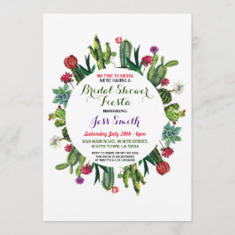 Chá de panela Party Fiesta Cactus - Convite Mexica