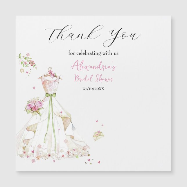 Chá de panela personalizado Vestido Obrigado (Frente)