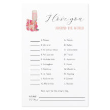 Chá de panela Petals & Prosecco Eu te amo Jogo