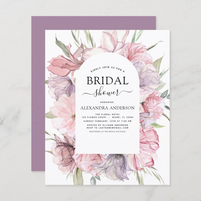 Chá de panela Púrpura Cor-de-rosa Dusty Boho (Frente/Verso)