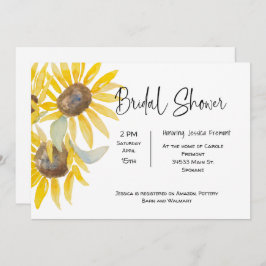 Chá de panela Queda Convite De Girassol