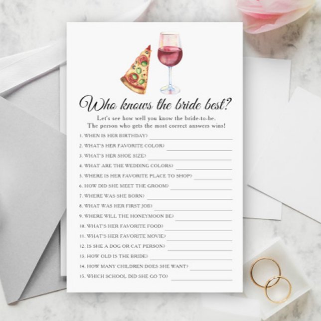 Chá de panela Quem conhece melhor a noiva (Criador carregado)