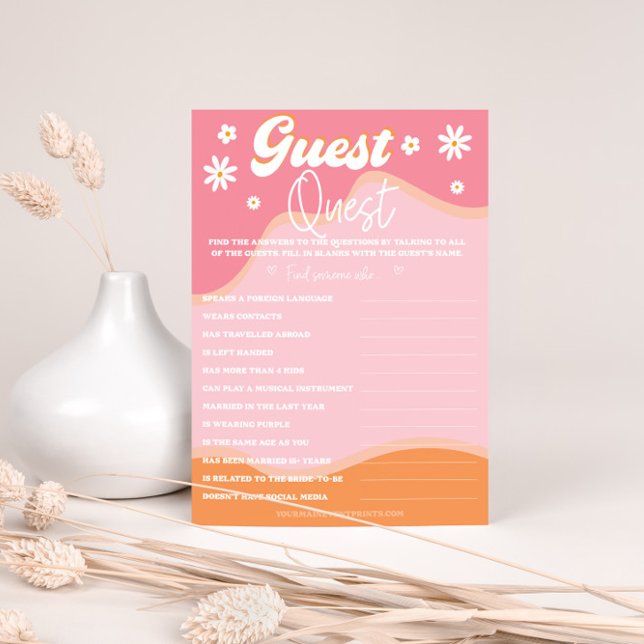 Chá de panela Retro Groovy, 70s Hippie Vibes Daisy (Criador carregado)