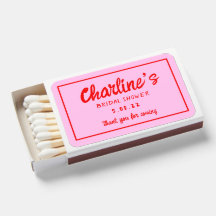 Chá de panela Retroativo de Manuscrito Rosa e Verm
