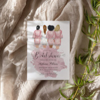 Chá de panela Rosa Blush Robes Bridesmaid