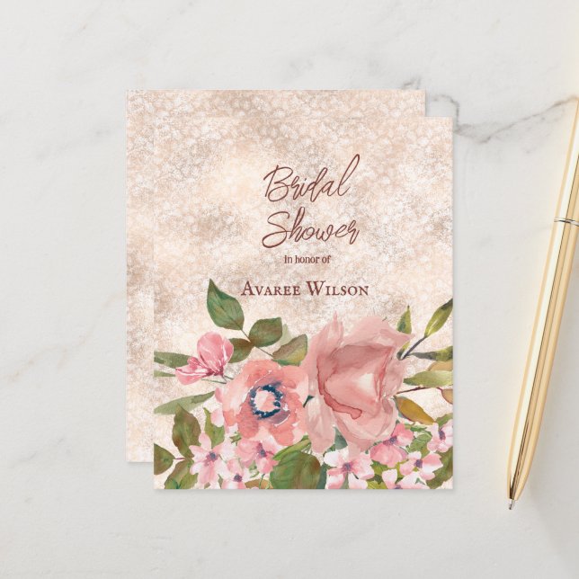 Chá de panela rosa de rosas (Frente/Verso In Situ)