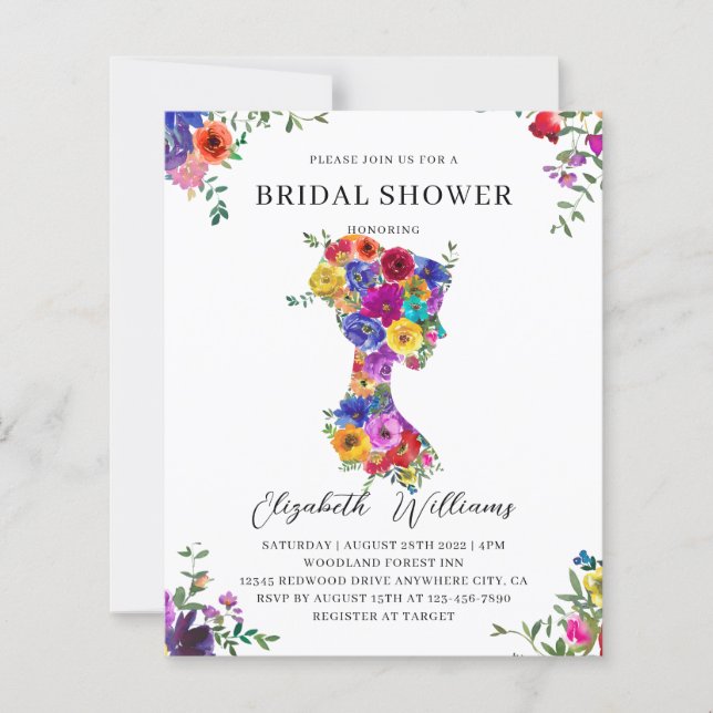 CHÁ DE PANELA Silhoutte, Mulher Floral Bold BUDGET (Frente)