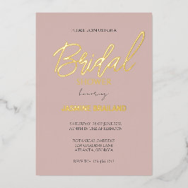 Chá de panela Simples Rosa Dusty Dourado