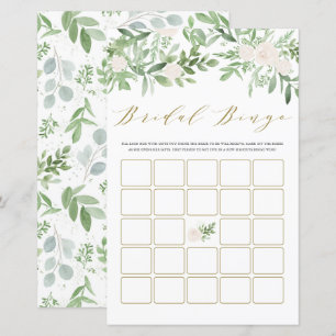 Chá de panela Verde e Flores Brancas Bingo