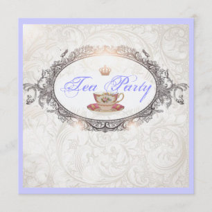 Chá de panela Vintage Royal Tea Convite de festas