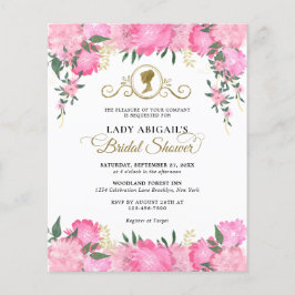 Chá de panela Vitoriano Floral Rosa-Rosa Elegante